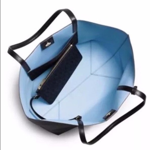 NWT MK Baltic Blue Signature Hayley Large Tote - Picture 2 of 4