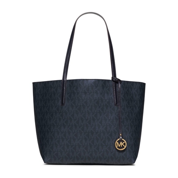 NWT MK Baltic Blue Signature Hayley Large Tote - Picture 4 of 4