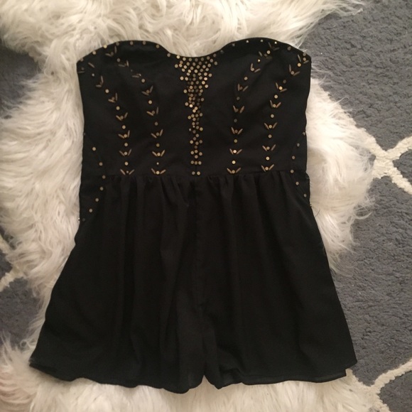 AQUA Mini black Romper