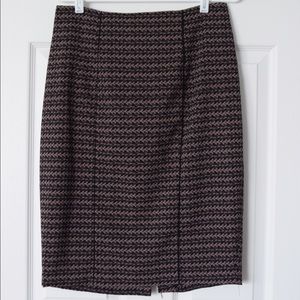 Dark Patterned Pencil Skirt