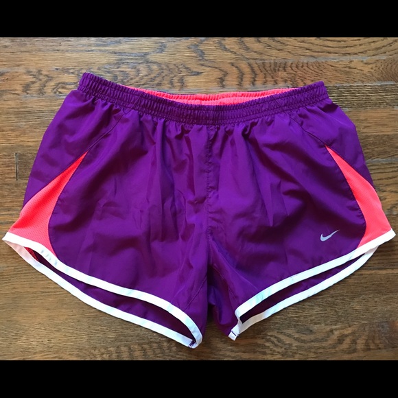 NIKE Tempo Dri Fit Running Shorts Purple Pink Sz M
