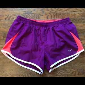 NIKE Tempo Dri Fit Running Shorts Purple Pink Sz M
