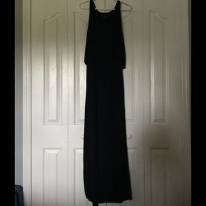 Long, black, maxi dress