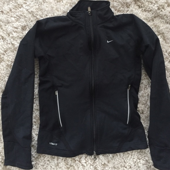 Nike+ DriFit black zip up. XS