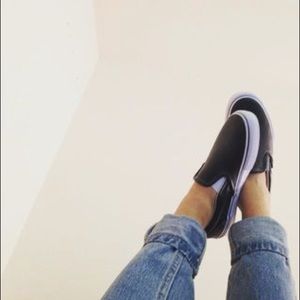 Vans Perforated Leather Slip-on in black