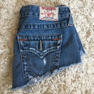 Size 26 true religion shorts