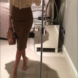 Faux Leather Pencil Skirt