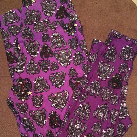 Lularoe os and SM mommy and me owl leggings