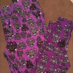 Lularoe os and SM mommy and me owl leggings