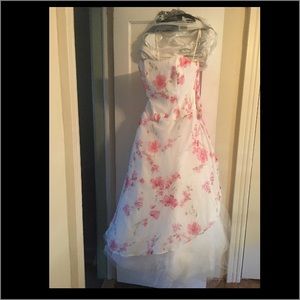 Pink floral ball gown (sweet 16 or prom)
