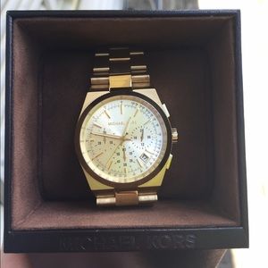 Michale kors unisex gold chronograph watch