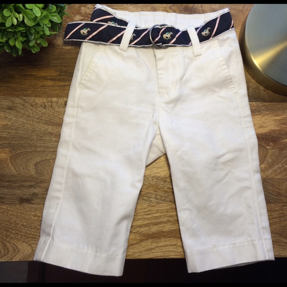 Janie and Jack sz 3-6m baby boys pants with belt - Picture 1 of 1