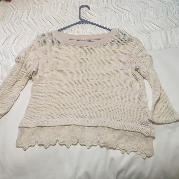 Cream knit sweater