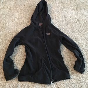 NORTH FACE FULL ZIP FLEECE. XS. BLACK