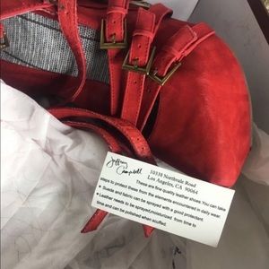 Jeffrey Campbell Zip-2 red booties wedge Heels