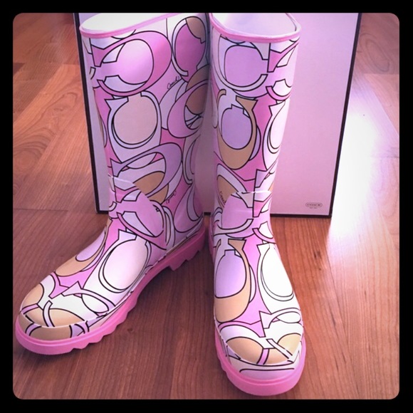 Coach Rain Boot Sz 10 NIB
