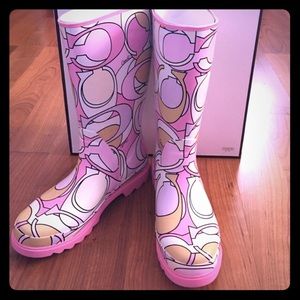 Coach Rain Boot Sz 10 NIB