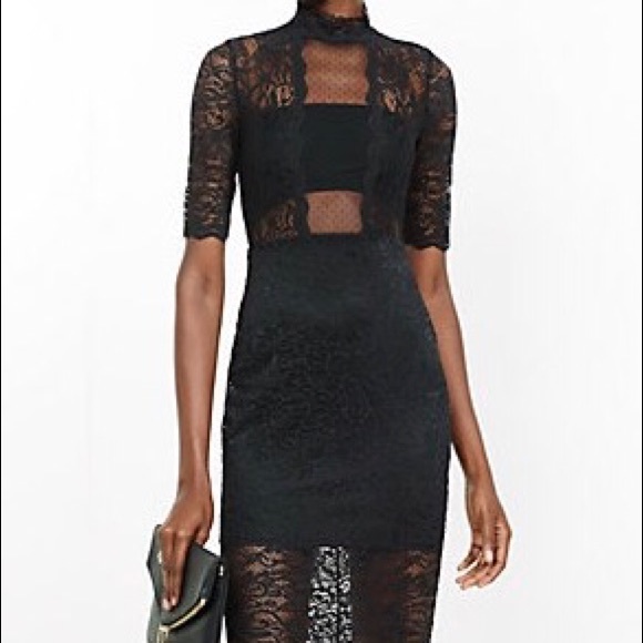 Short Sleeve Lace Sheath Dress - Picture 2 of 2