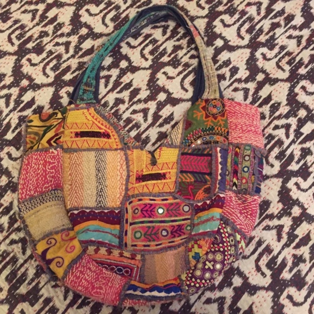 Ethnic bohemian patchwork bag