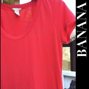STUDDED Banana Short Sleeve Long T-Shirt