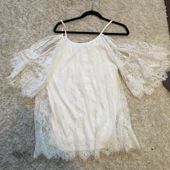 Lace Strapless Dress: Tobi