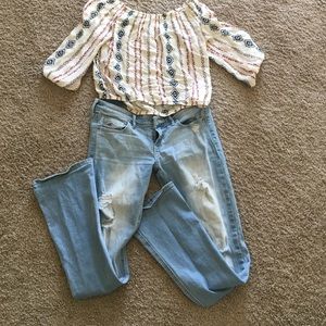 Distressed Hollister jeans