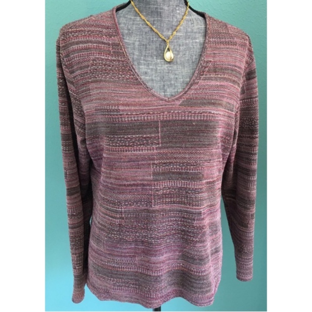 V-neck Stretch Top L XL 1X Coldwater Creek