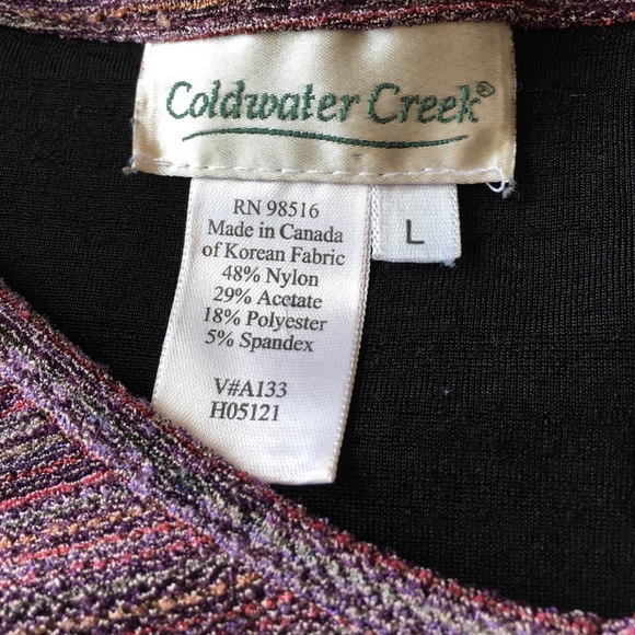 V-neck Stretch Top L XL 1X Coldwater Creek - Picture 2 of 5