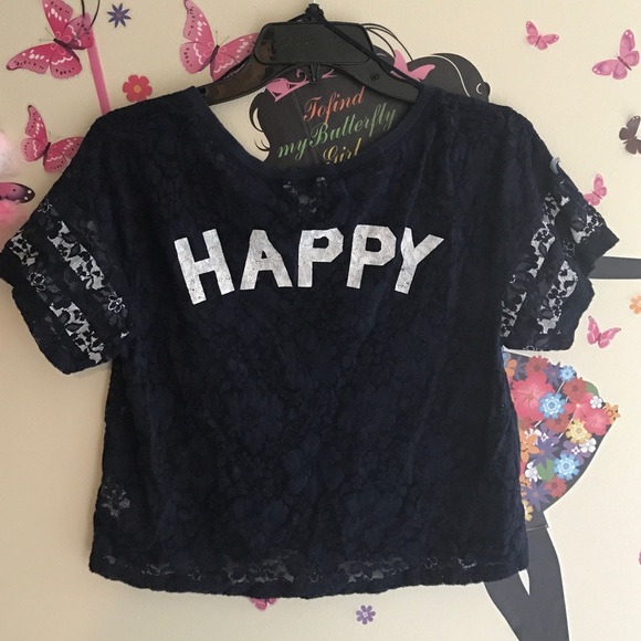 Happy lace crop top