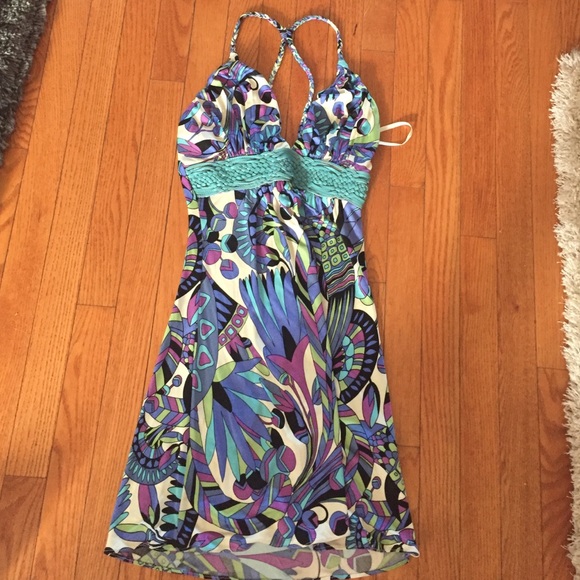 Summer halter dress. Silky.