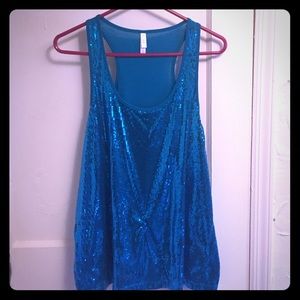 Xhiliration sequin shirt