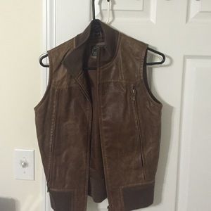 Lucky brand genuine leather vest