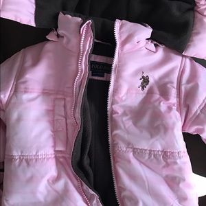 U.S. Polo brand snow suit for baby girl
