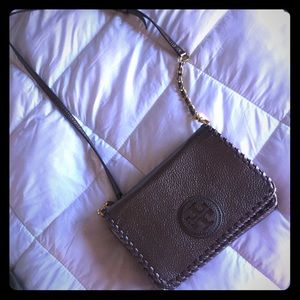 Tory Burch purse, gun metal silver