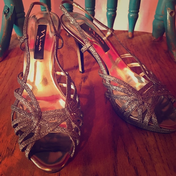 Nina Strappy Sparkly Heels