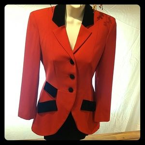 Moschino wool and velvet suit