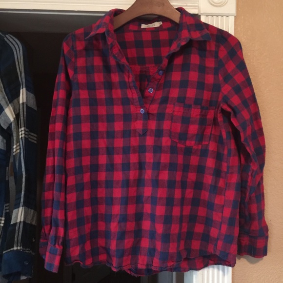 Plaid collared top - Picture 2 of 2