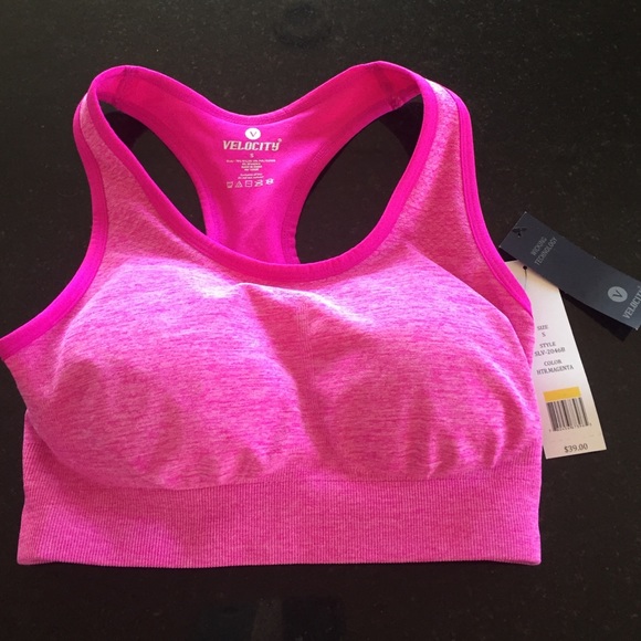 Velocity pink sports bra