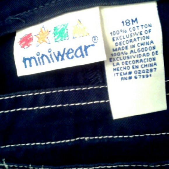 Baby Boy Blue Denim Overalls 18M Lil Sailor - Picture 4 of 4