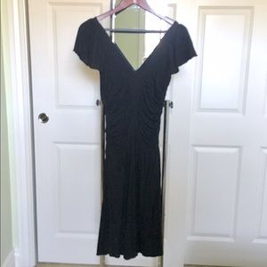 Black V-neck Dress