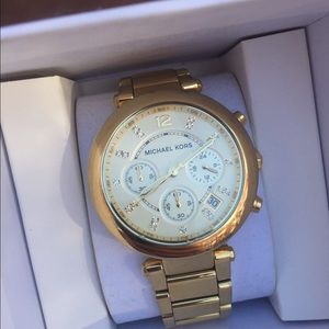 Gold Michael Kors unisex watch
