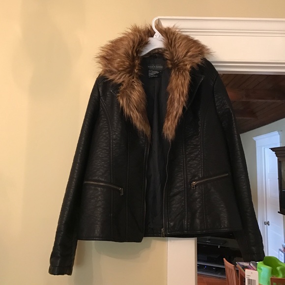 Faux leather/fur jacket