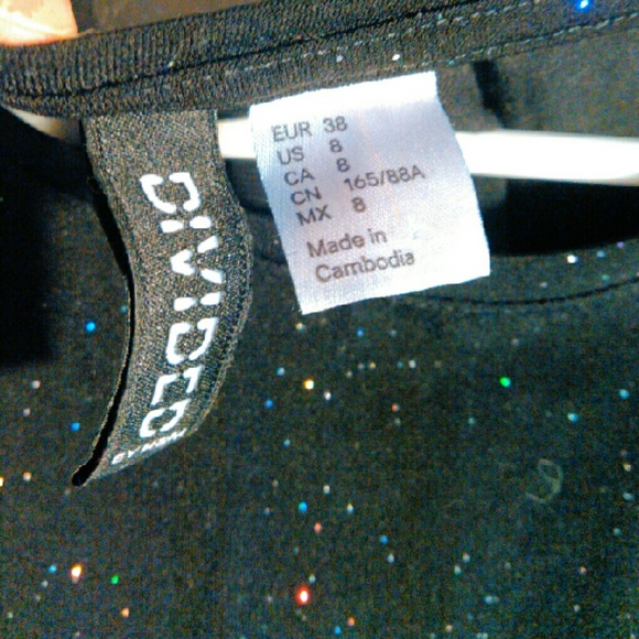 Sparkle slouchy black top - Picture 3 of 3