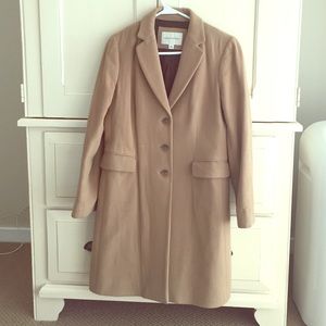 Banana Republic 100% wool coat camel color