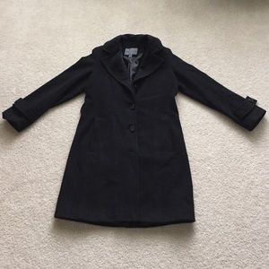 Black long wool coat