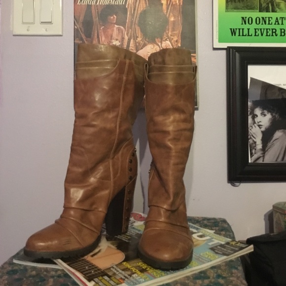 Jessica Simpson Tan Heeled Boots