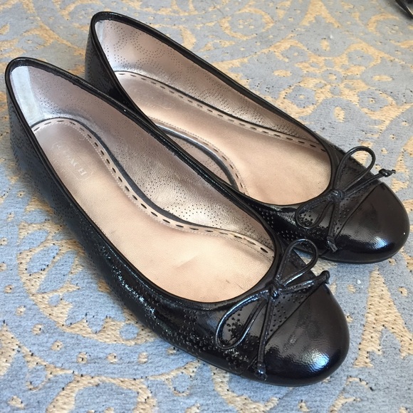 Coach Patent Ballerina Flats