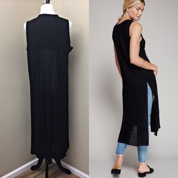 Free People Urban Black Baja Escape Cardigan Wrap - Picture 3 of 3