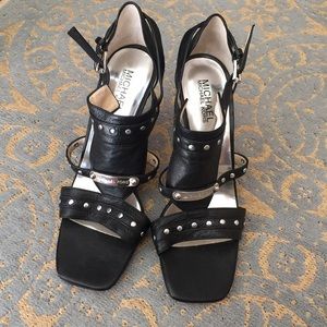 Michael Kors black studded heels