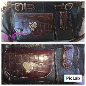 JUST REDUCED!! BRIGHTON-GENUINE LEATHER CROSSBODY